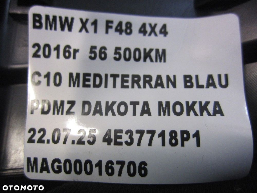 BMW X1 F48 OSŁONA KRAWĘDZI PASA TYLNEGO BAGAŻNIKA PRÓG 7413689 51477413689 - 10