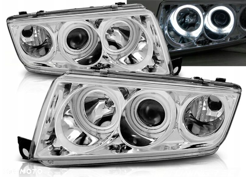 Reflektory Lampy kpl Ringi Led CCFL Angel Eyes Tuning Skoda Fabia I 1 6y 0 - 2