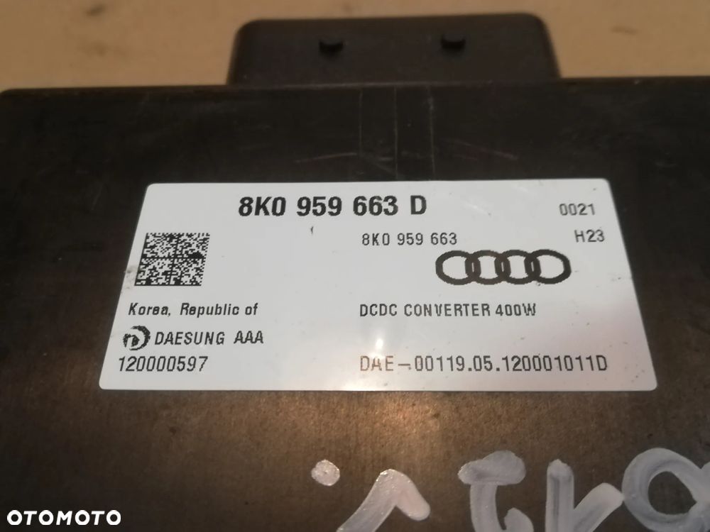 MODUŁ STEROWNIK STABILIZATOR NAPIĘCIA AUDI A4 B8 A5 8T A6 C7 8K0959663D - 2