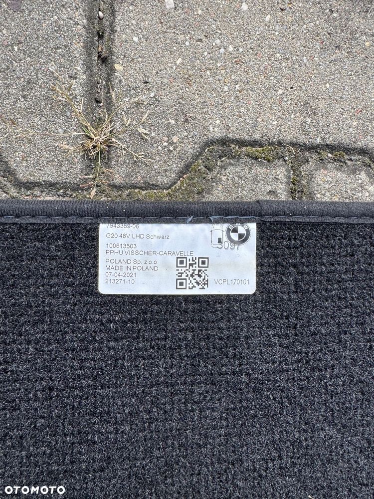 Oryginalne dywaniki welurowe BMW G20 G21 - 14