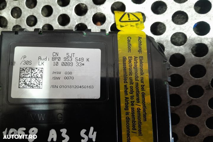 MODUL COLOANA VOLAN 8P0953549K 8P0953549K Audi A3 8P/8PA [2th facelif - 2