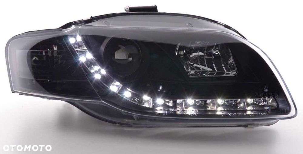 reflektor lampa l+r diody soczewka clear black czarne audi a4 b7 8e 04-08 - 4