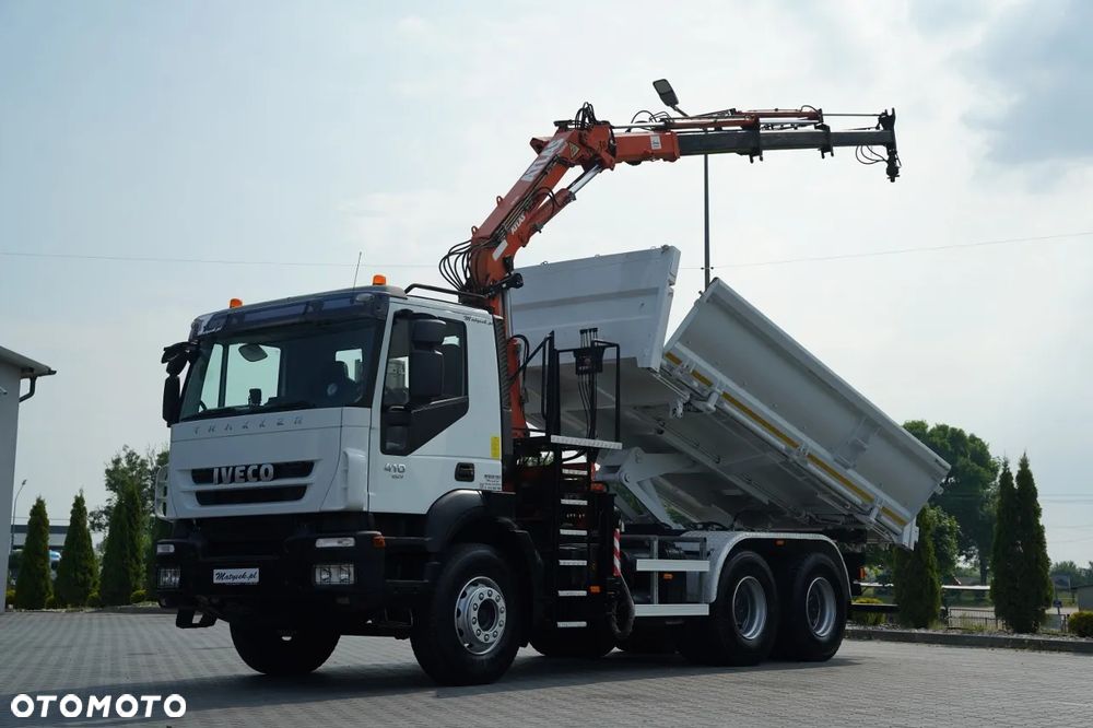 Iveco TRAKKER 410 / 6X4 / 2 STR. WYWROTKA + HDS ATLAS 125.2 / HYDROBURTA / ROTATOR / MANUAL / EURO 5 EEV / - 1