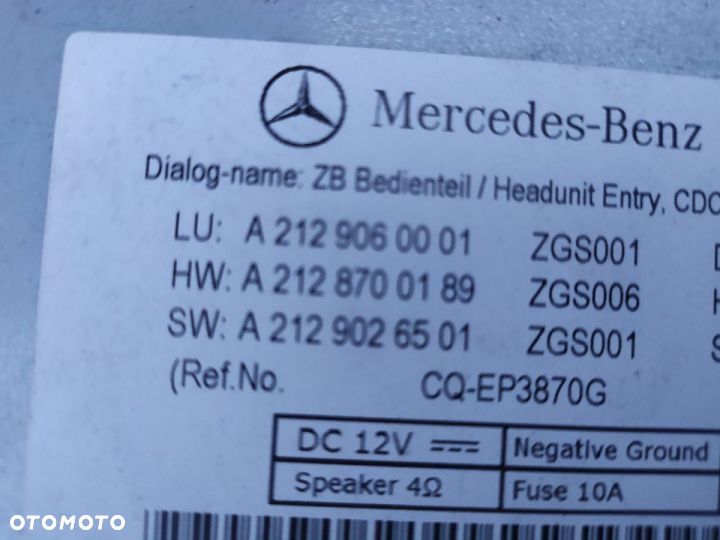 MERCEDES E 212 207 c 204 Comand radio zmieniarka NTG 4.5 nawigacja - 13