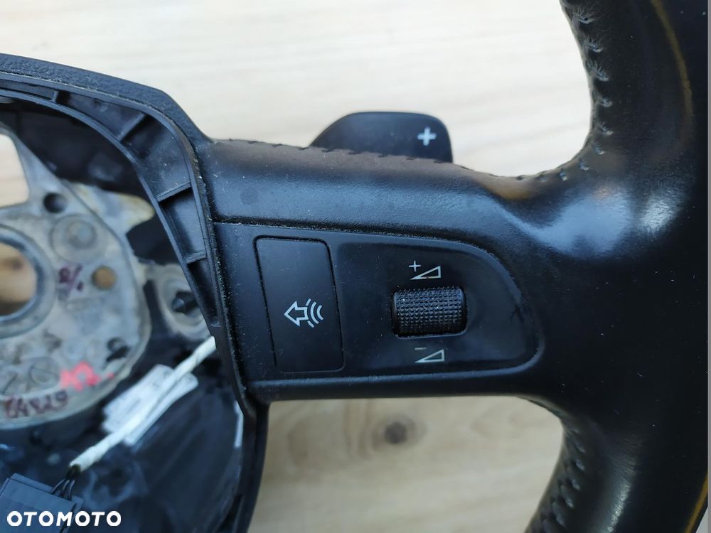 AUDI A6 C6 A8 D3 LIFT Q7 KIEROWNICA TRÓJRAMIENNA CZARNA SOUL ŁOPATKI IGŁA - 9