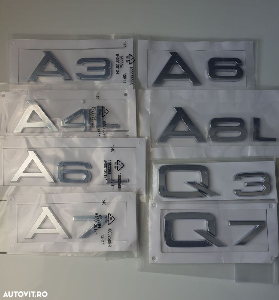Emblema-Sigla-Scris-Audi-Litere-Cifre-A3-A4-A6-A7-A8-Q3-Q5-Q7-Q8 - 1