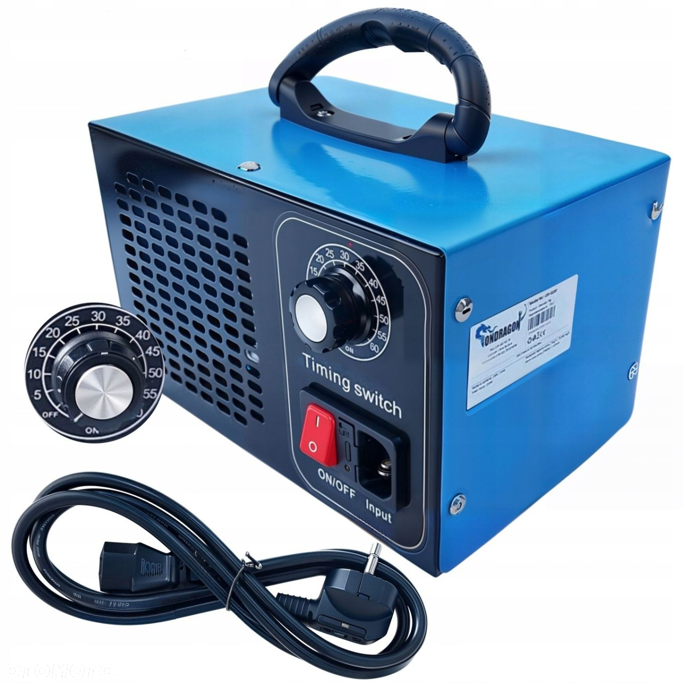 GENERATOR OZONU OCZYSZCZACZ MOCNY 70 000 MG/H OZONATOR TIMER CZASOMIERZ - 10