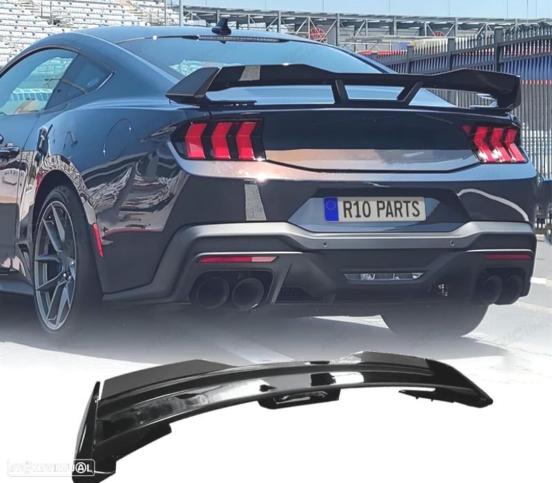 AILERON SPOILER FORD MUSTANG 24- LOOK DARK HORSE WICKER BILL PRETO BRILHANTE - 1