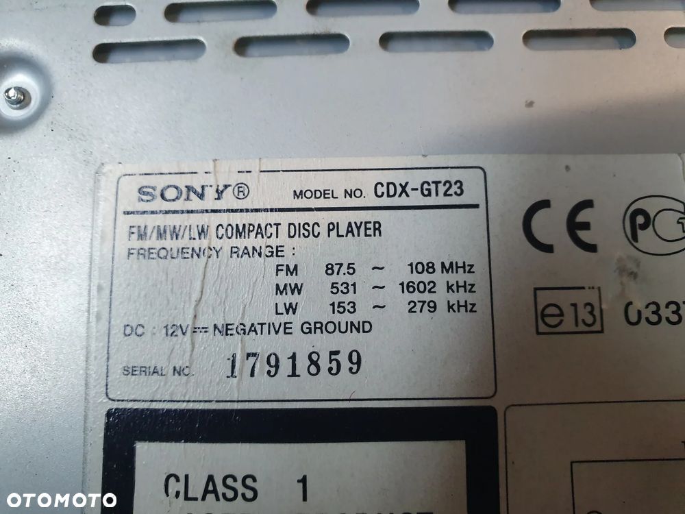 Radioodtwarzacz CD-mp3 Sony CDX-GT23 RADIO SAMOCHODOWE - 5