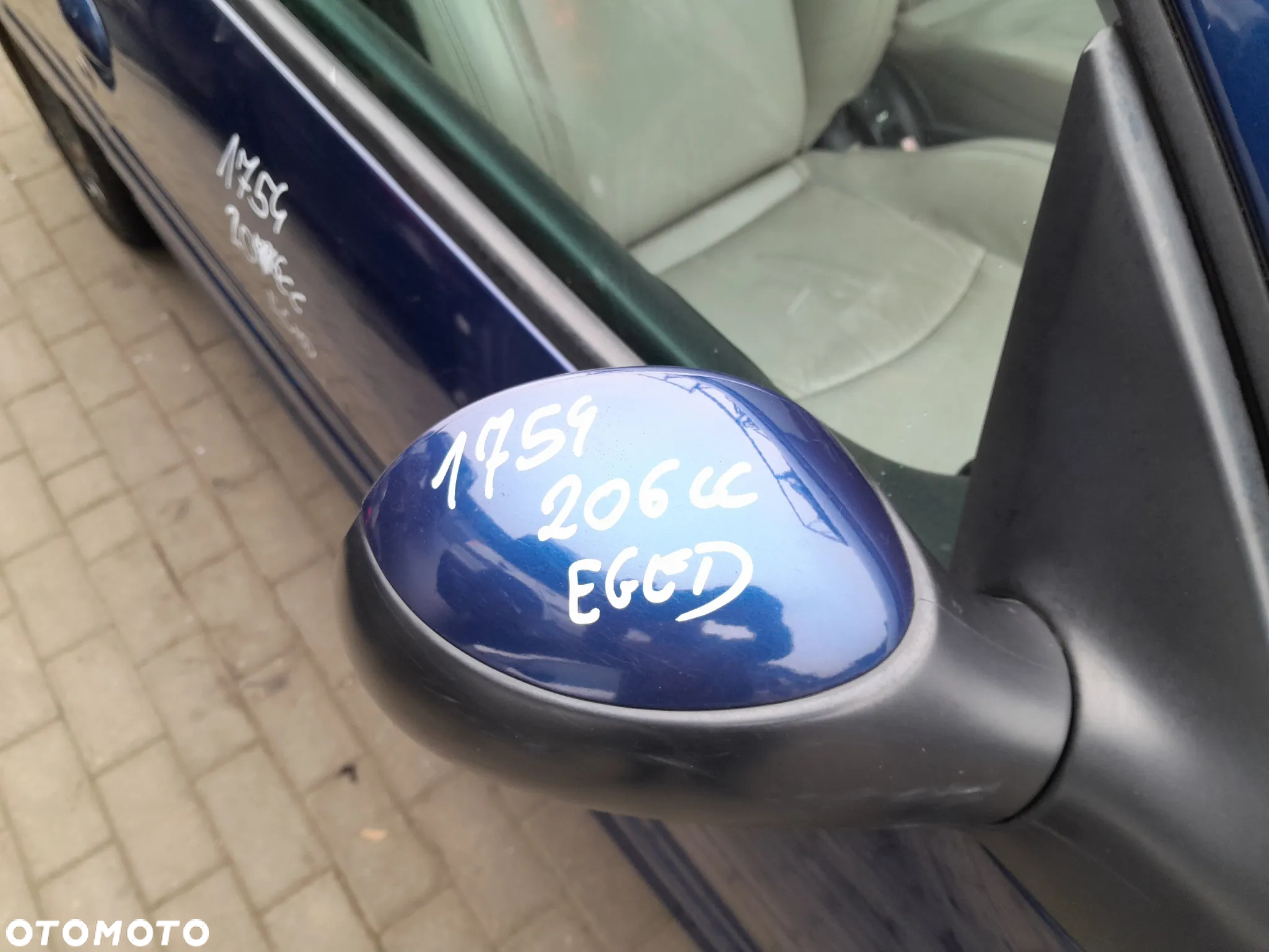 PEUGEOT 206 LUSTERKO PRAWE PRZEDNIE PRAWY PRZÓD KOLOR: EGED - 2