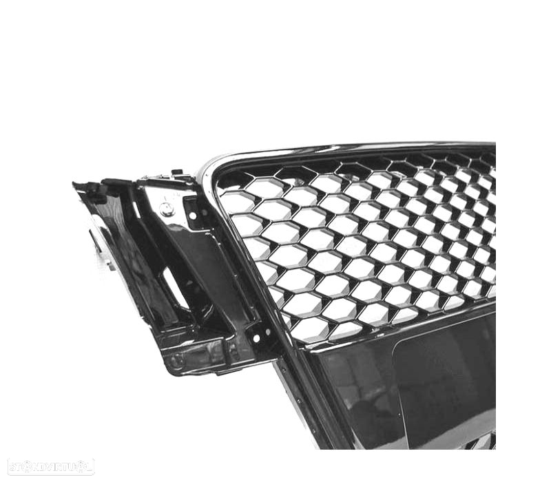 GRELHA FRONTAL PARA AUDI A5 07-11 LOOK RS PRETO BRILHANTE - 3