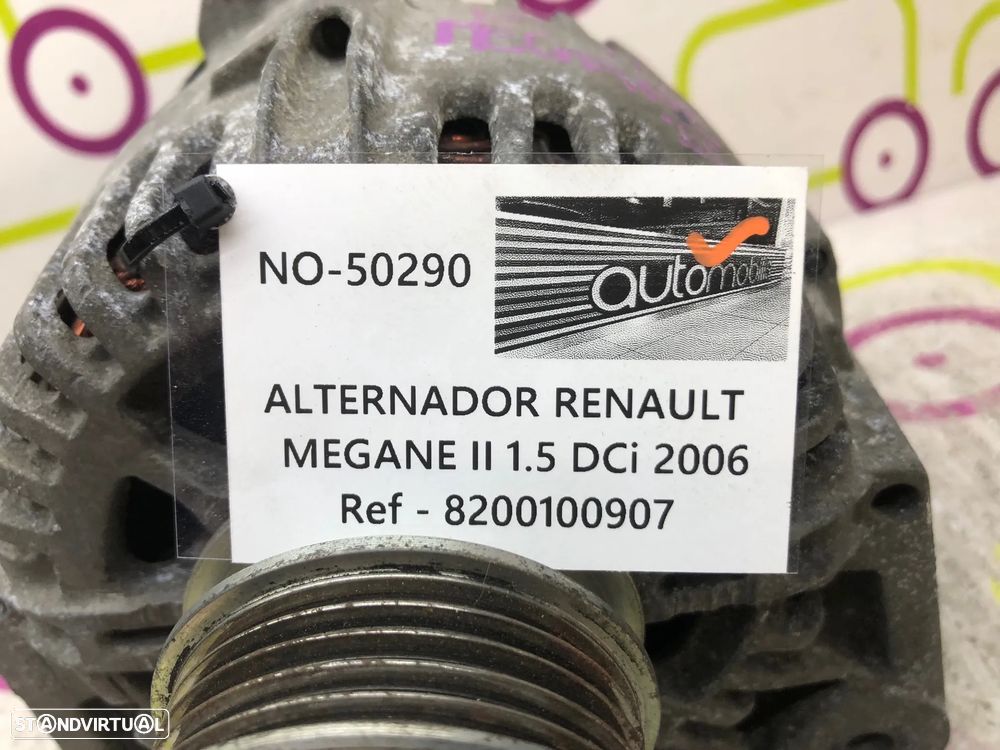 Alternador RENAULT MEGANE II 1.5 Dci Ref. 8200100907 - NO. 50290 - 5