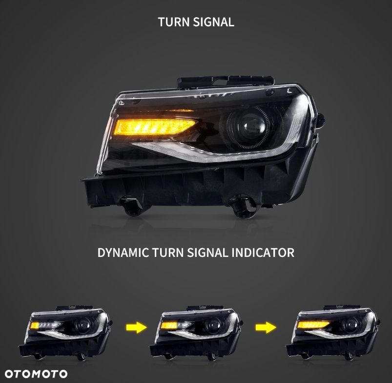 Reflektor Lampa Vland Europa LED Tube Neon Tuning Chevrolet Camaro V 5 Lift - 6