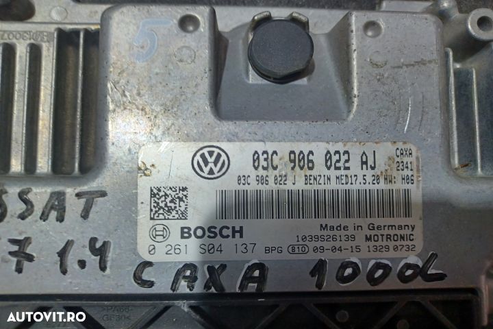 ECU Calculator Motor 03C906022AJ 0261S04137 - 1.4 CAXA 03C906022AJ 02 - 3