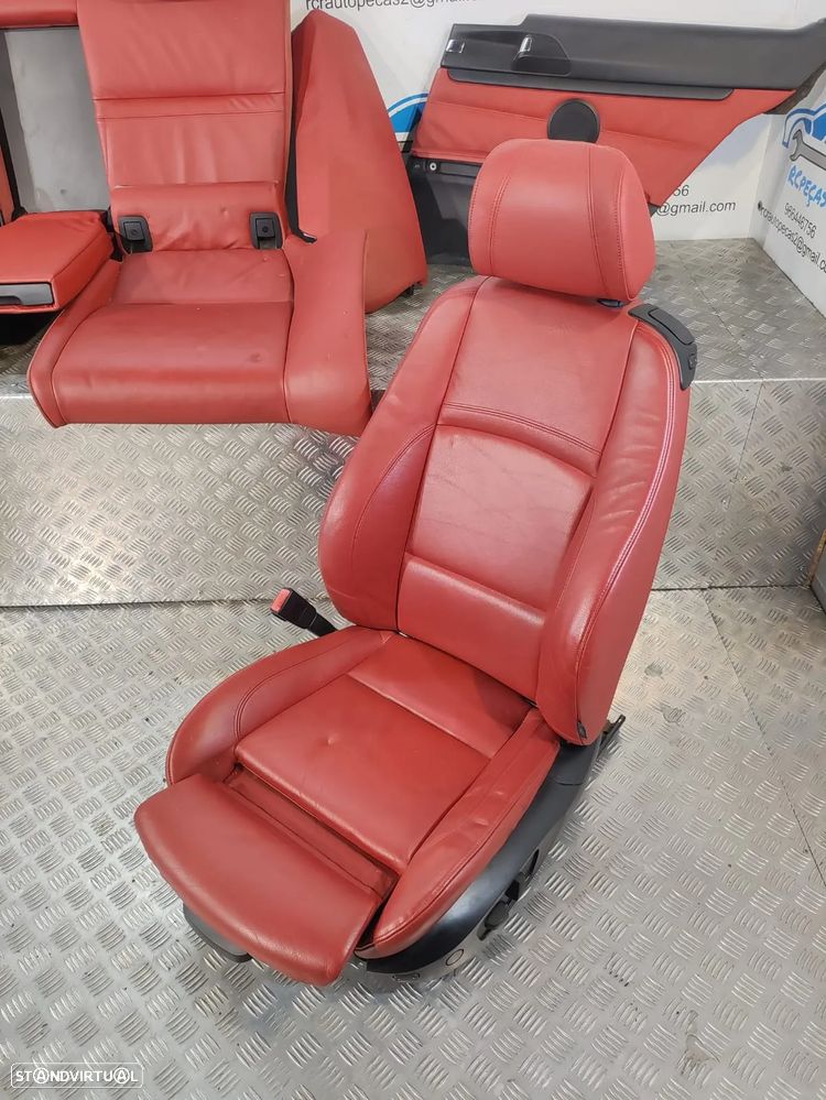 .BANCOS EM PELE BMW SERIE 3 E92 COUPÉ PACK M ELÉTRICOS COM MEMÓRIA AIRBAGS QUARTELAS TRASEIRAS ORIGINAIS - 8