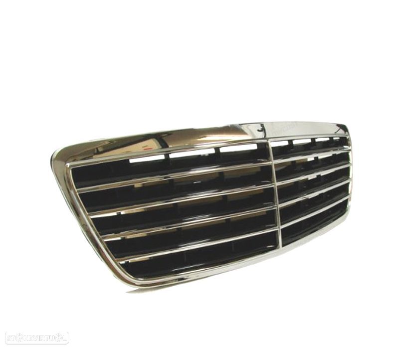 GRELHA FRONTAL MERCEDES E W210 00-02 CROMADA - 2