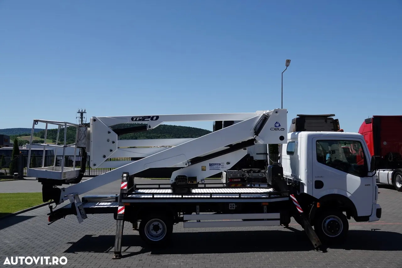Renault MAXITY 110 DXI / ELEVATOR 20 METRI / ELEVATOR CU CULBIE TP20 / COȘ PENTRU 2 PERSOANE - 250 KG / 42.000 KM / CONTRACT POST-SERVICE - 12