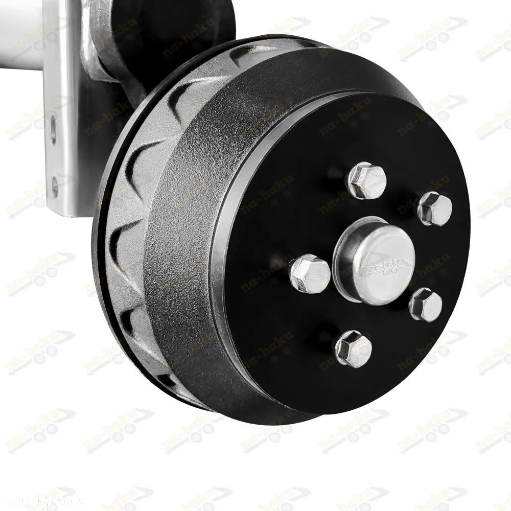 Oś hamowana przyczepy 1800kg 5x112 1700mm zamiennik VGB18 Knott - zestaw: linki + śruby - 2