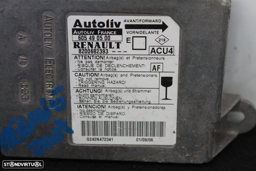Centralina de Airbag Renault Megane de 2007 - 2