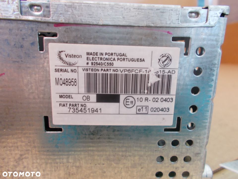 RADIOODTWARZACZ CD FIAT BRAVO II 2 735451941 ORYGINAŁ - 11