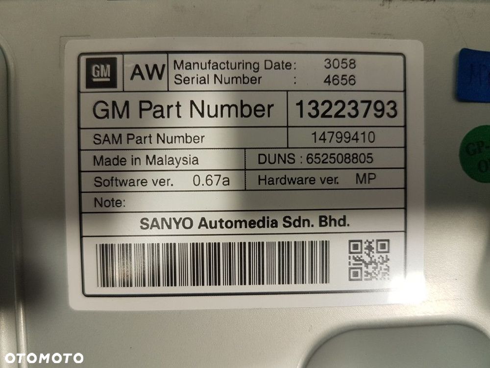 OPEL INSIGNIA A RADIO I NAWIGACJA 13320252 - 15