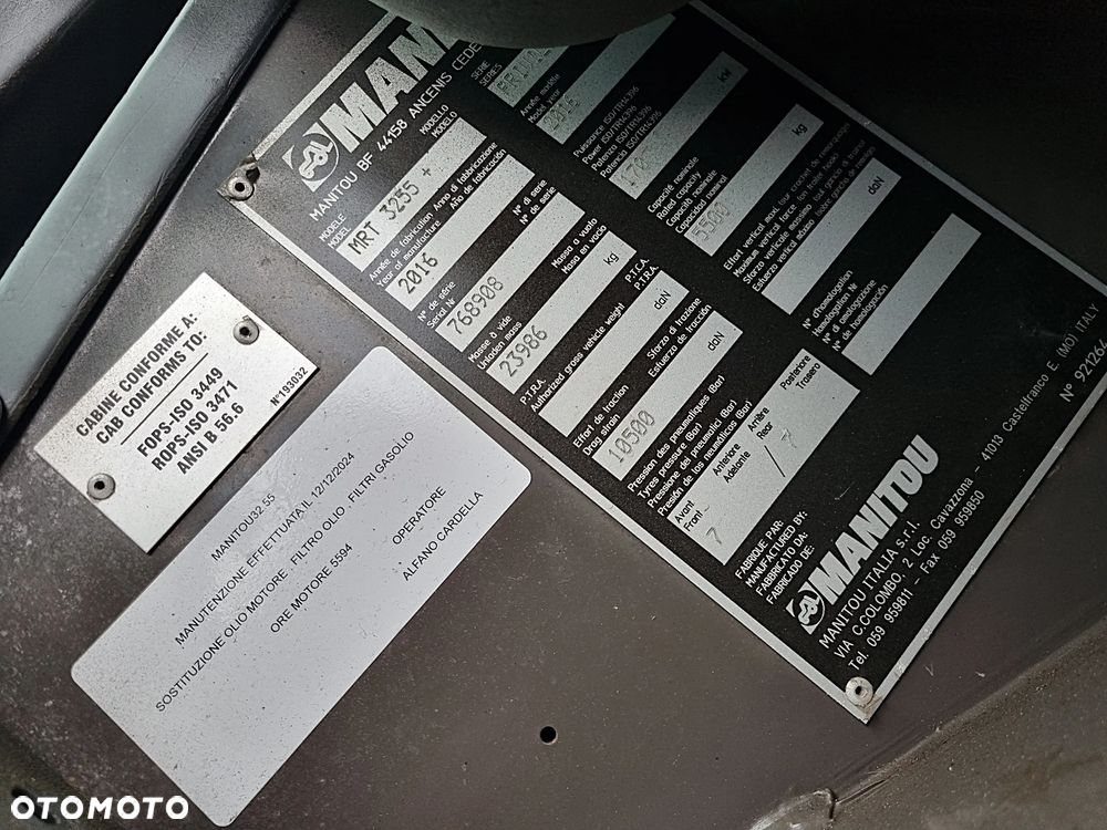 Manitou MRT3255+ PRIVILAGE Ładowarka Teleskopowa 32metry 5630 mtg Kosz (Pilot 2 funkcje) Wciągarka hydr. Widły. Jak Nowa z Norwegii! 2017r. KLIMA Webasto post. Kamera DEKRA 2026r. Po serwisach 100h temu! skręt 4 koła. Auto-poziomowanie! jazda szybka wolna. Zero luzów wycieków! - 39