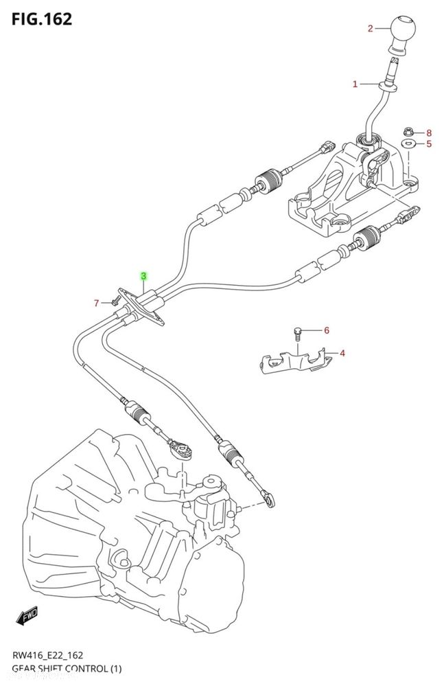 SUZUKI SX4 2006 - 2013 LINKI ZMIANY BIEGÓW - 1