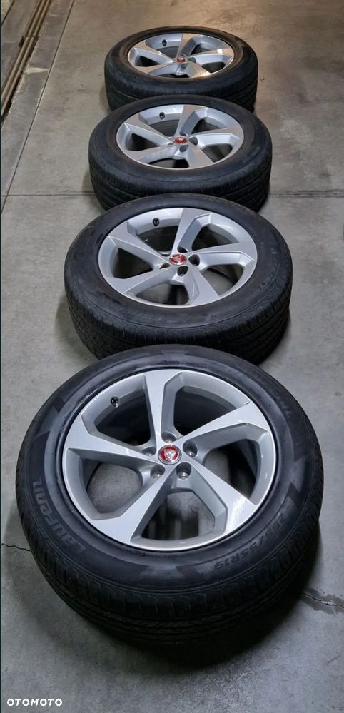 Koła z oponami 255 55 R19, alufelgi Jaguar, opony letnie 4SZT.  DOT0924 jak nowe + fullsize zapas - 1