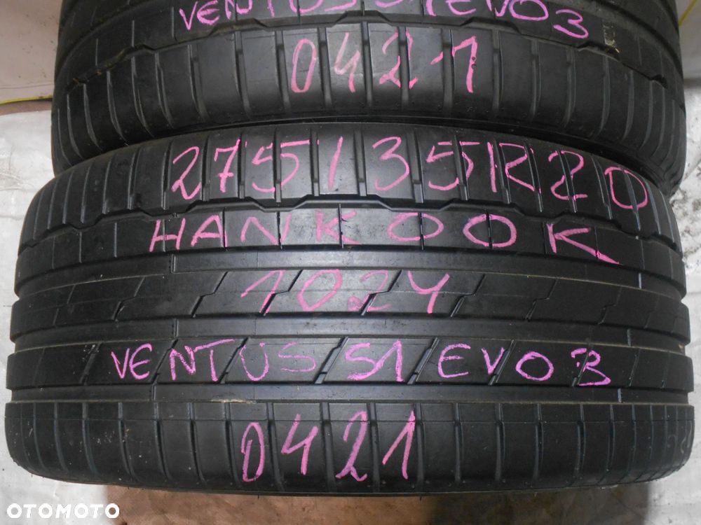 OPONY 275/35R20 HANKOOK VENTUS S1 EVO3 DOT 0421 6.7MM - 3