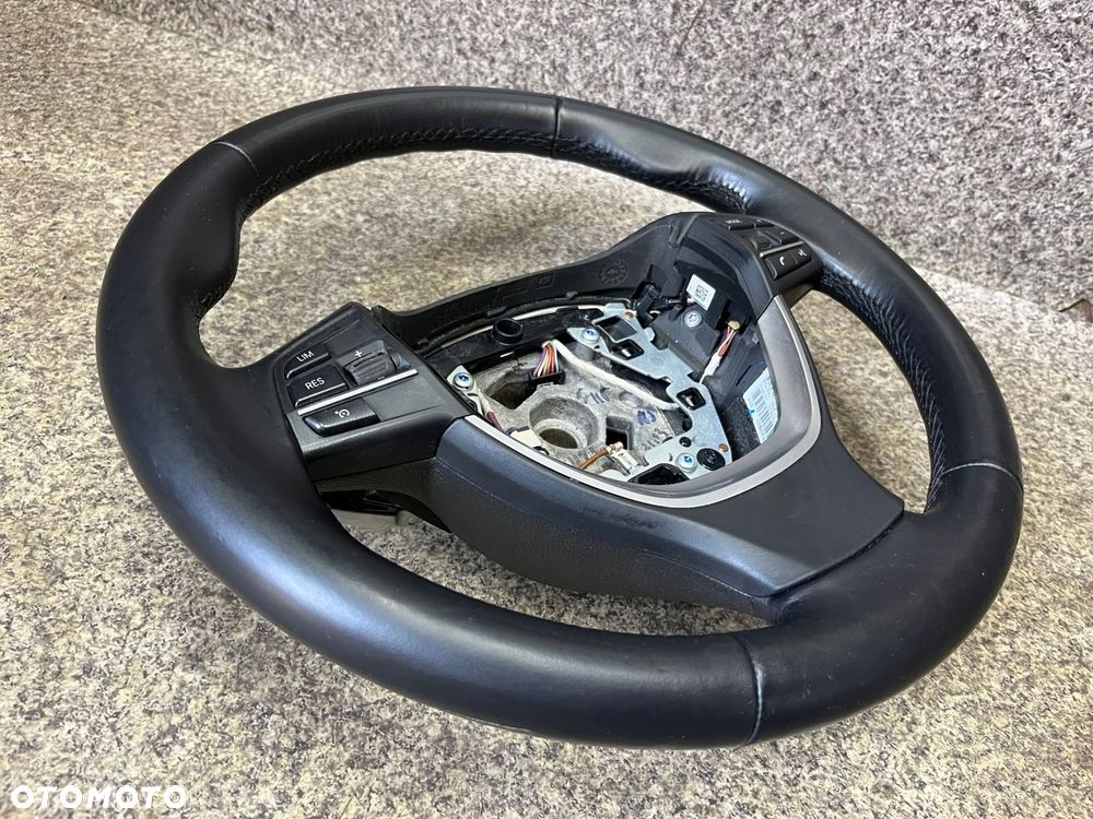 Kierownica kierka LOPATKI blenda multifunkcja skora czarna BMW F11 F10 - 3