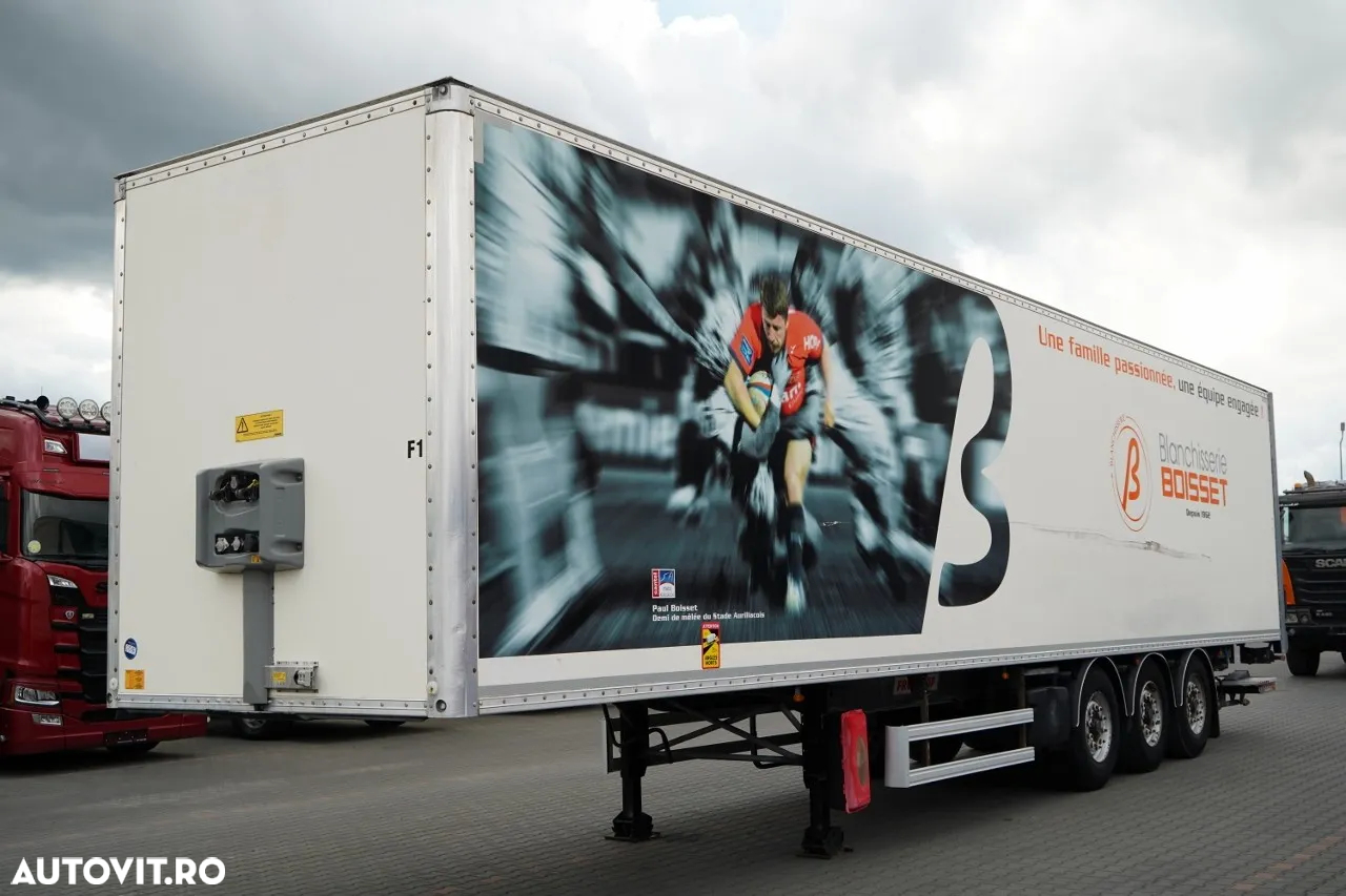 Fruehauf / CONTAINER / platformă elevatoare DHOLLANDIA / podea rezistentă / oblon rulant / axă elevatoare / IMPORTAT - 3