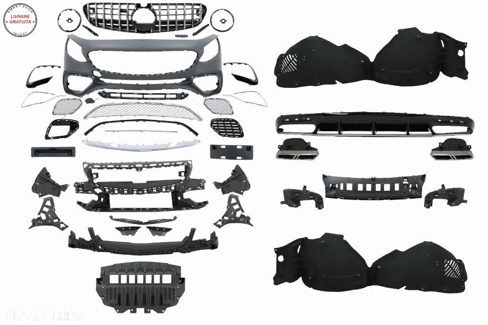 Pachet Exterior Mercedes S-Class C217 Coupe Sport Line (2015-2021) S63 Design- livrare gratuita - 17