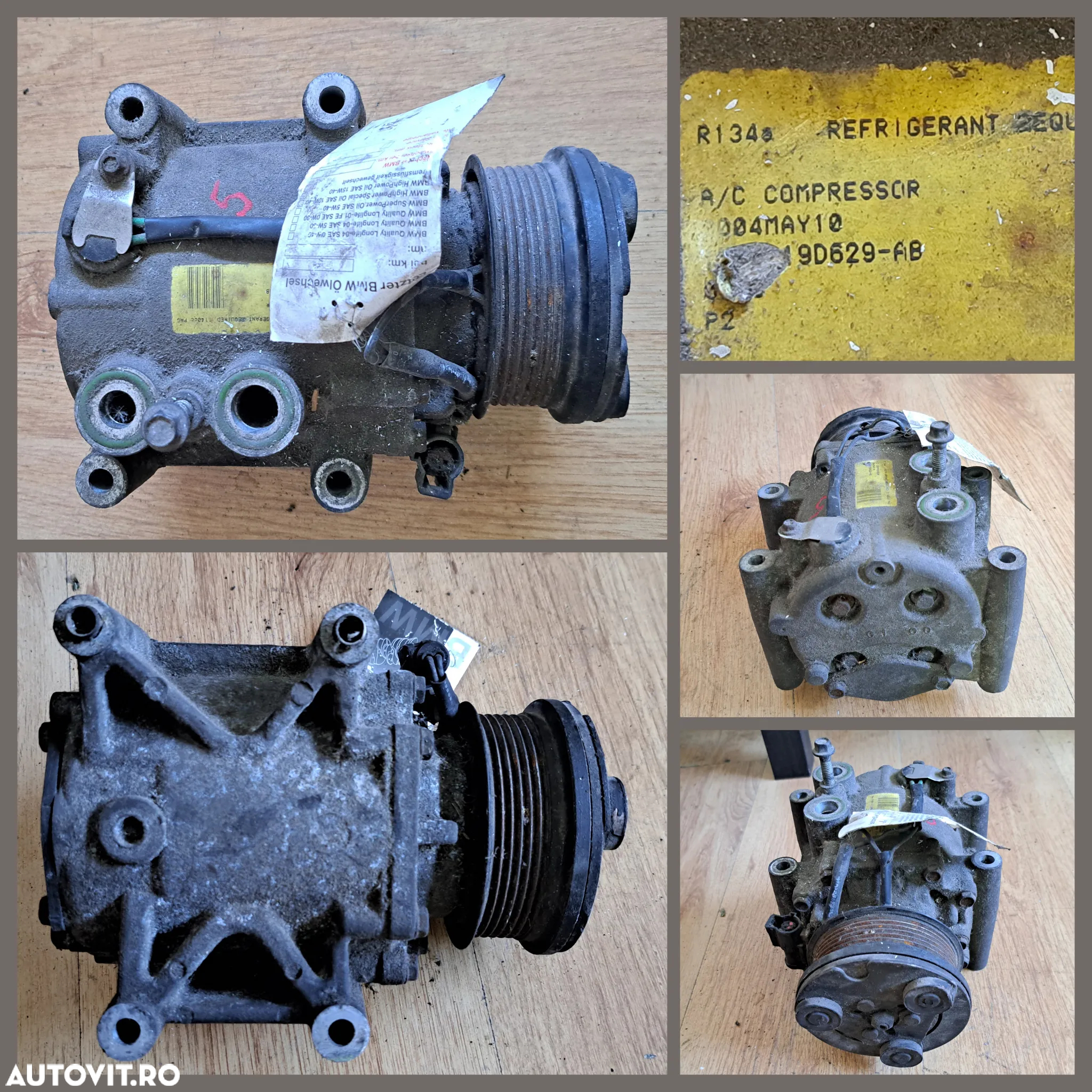 Compresor clima ac aer conditionat climatronic climatizare Audi A4 A6 A8 Q5 Volkswagen VW Phaeton Alfa Romeo Fiat Stilo Bravo Lancia Toyota Rav 4 Mitsubishi Pajero - 6
