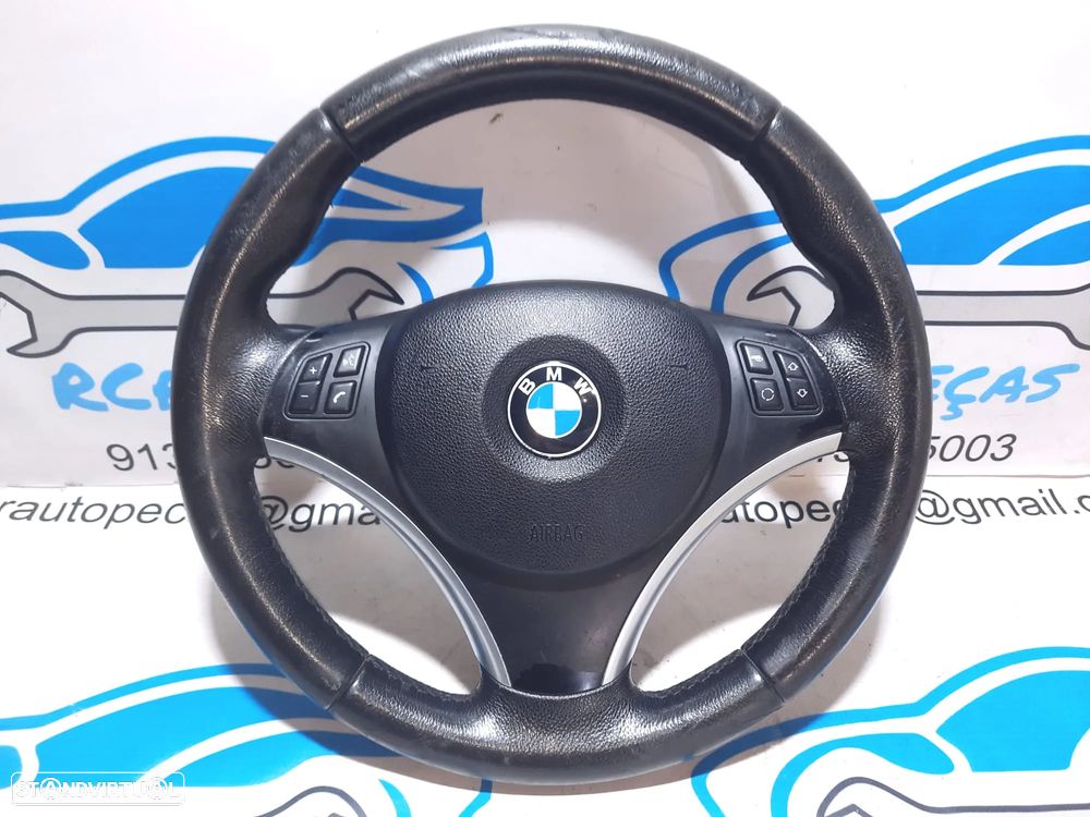 VOLANTE GUIADOR COMPLETO BMW SERIE 3 E91 SERIE 3 E90 E92 E93 X1 E84 SERIE 1 E81 E82 E87 E88 PELE AIRBAG COMANDOS MULTIFUNÇÕES CONTROLO