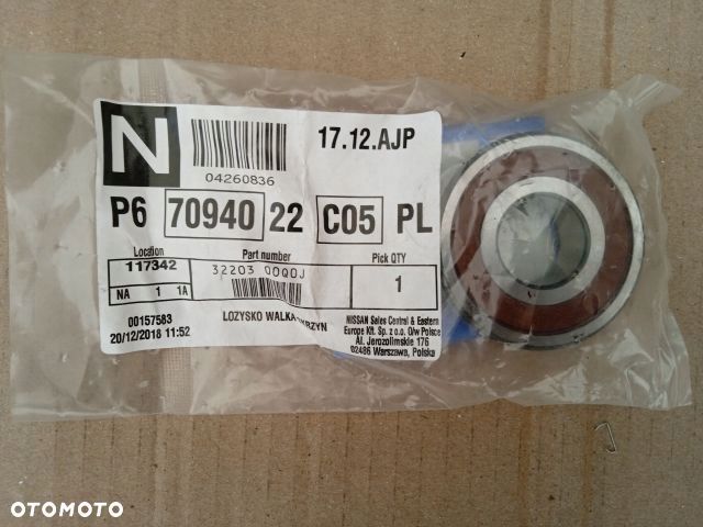 Nissan QASHQAI J10 2.0 ŁOŻYSKO WAŁU SKRZYNI BIEGÓW - 1