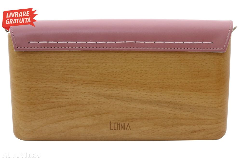 Geanta Lemnia Roz Nude- livrare gratuita - 5