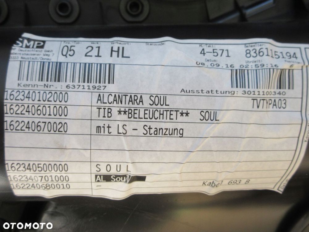 audi q5 07-17 boczek tapicerka drzwi prawy tył 8r0867303as - 3