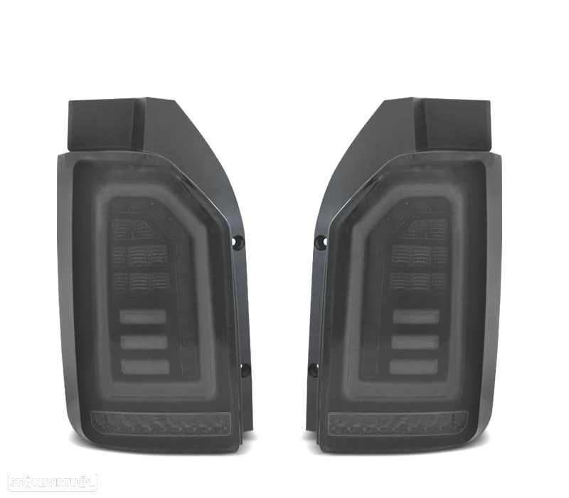FAROLINS PARA VOLKSWAGEN VW T6 15-19 BARRA DE LUZ DINÂMICA CARDNA FUNDO NEGRO FUMADO - 1