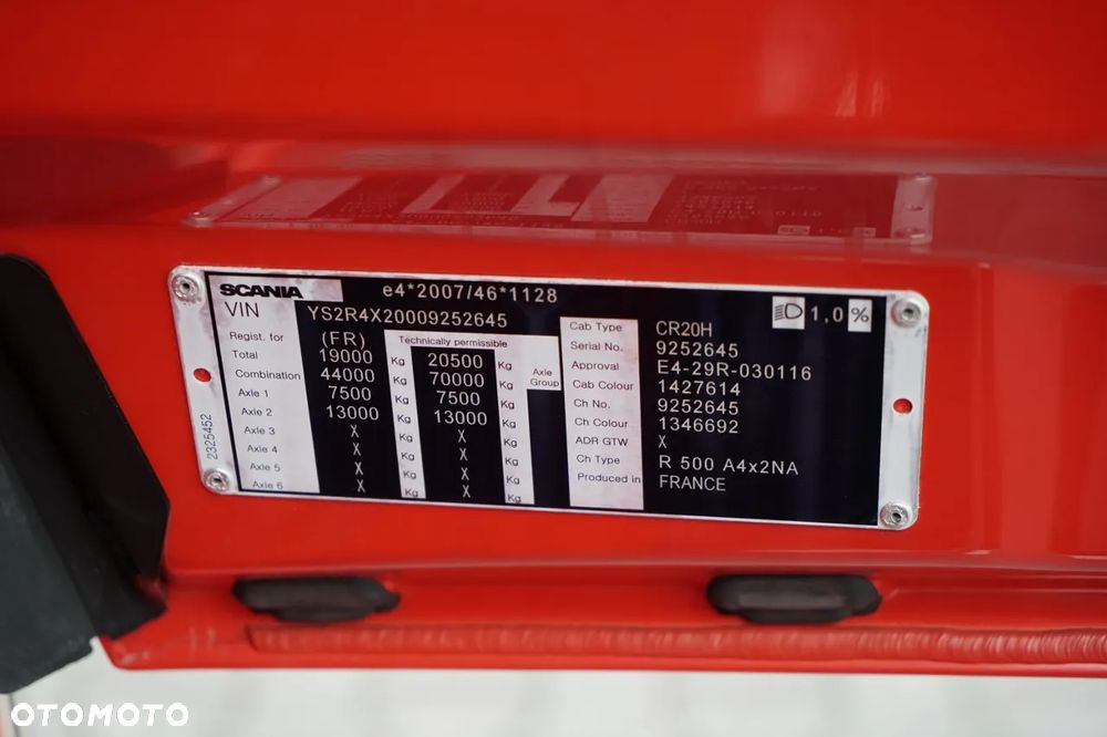 Scania R 500 / RETARDER / KLIMATYZACJA POSTOJOWA / 2019 - 37