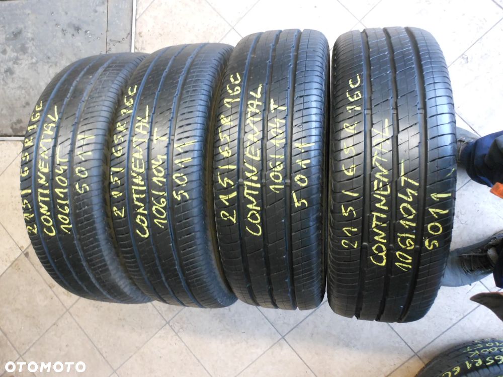 Opony 215/65r16c continental vanco 2 8mm 7mm lato komplet - 1