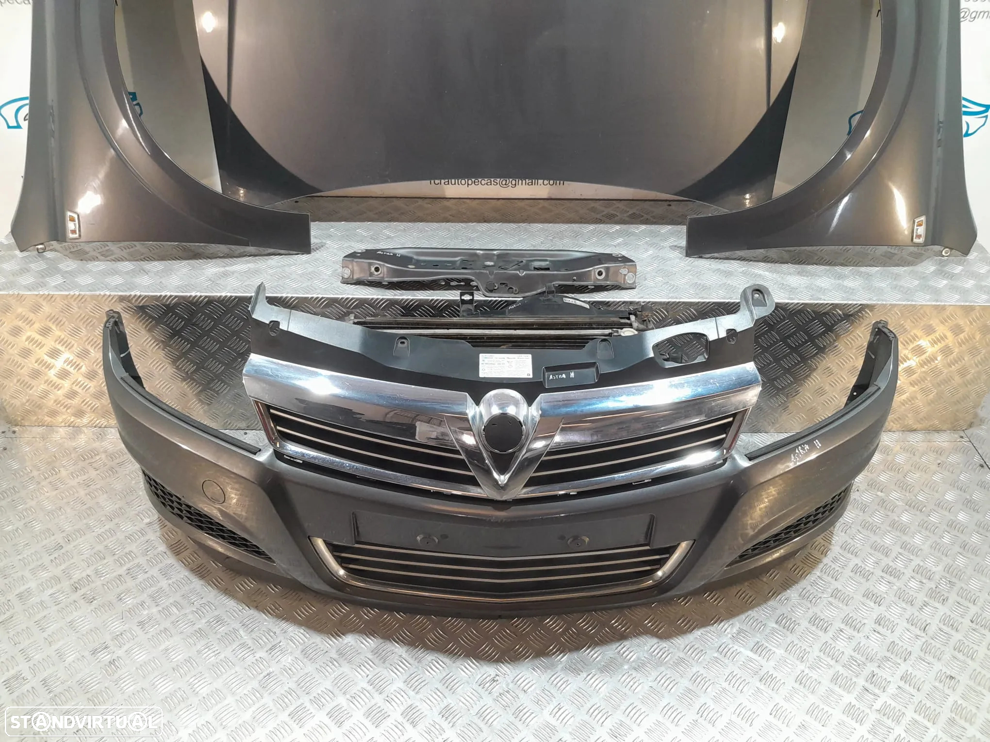 FRENTE COMPLETA OPEL ASTRA H A04 CAPOT PARACHOQUES GUARDA-LAMAS OTICAS RADIADOR VENTILADOR FRENTE FIBRA REFORÇO - 6