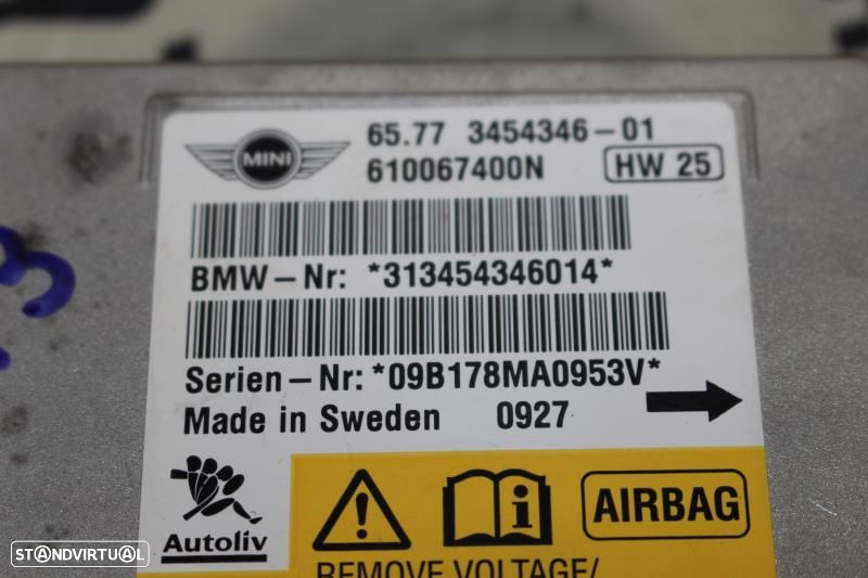 Centralina De Airbags Mini Mini (R56)  3454346 / 6100067400N / 3 454 3 - 2