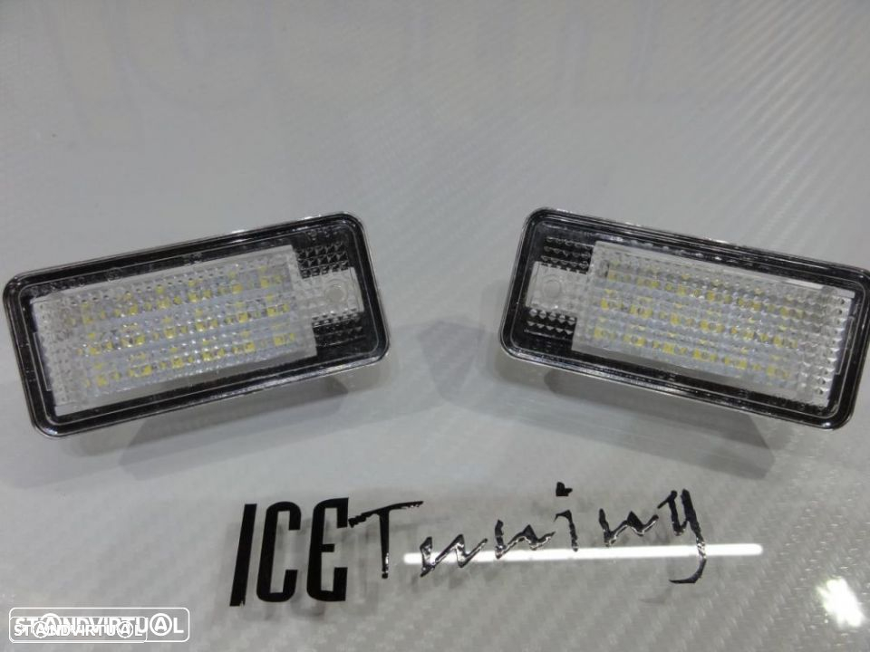 Suporte De Lâmpada De Matricula Com Led Branco Para Audi A3 8P, A4 B6, B7, A6 4F, A8, Q7, A5 - 4