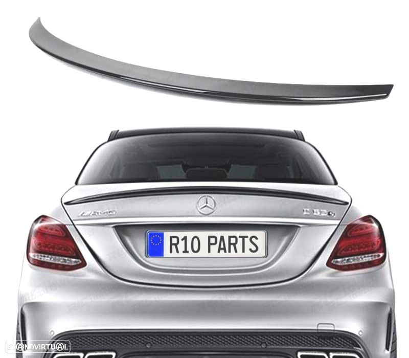 AILERON SPOILER TRASEIRO MERCEDES C W205 LOOK AMG 2014- 4P PRETO BRILHANTE - 1