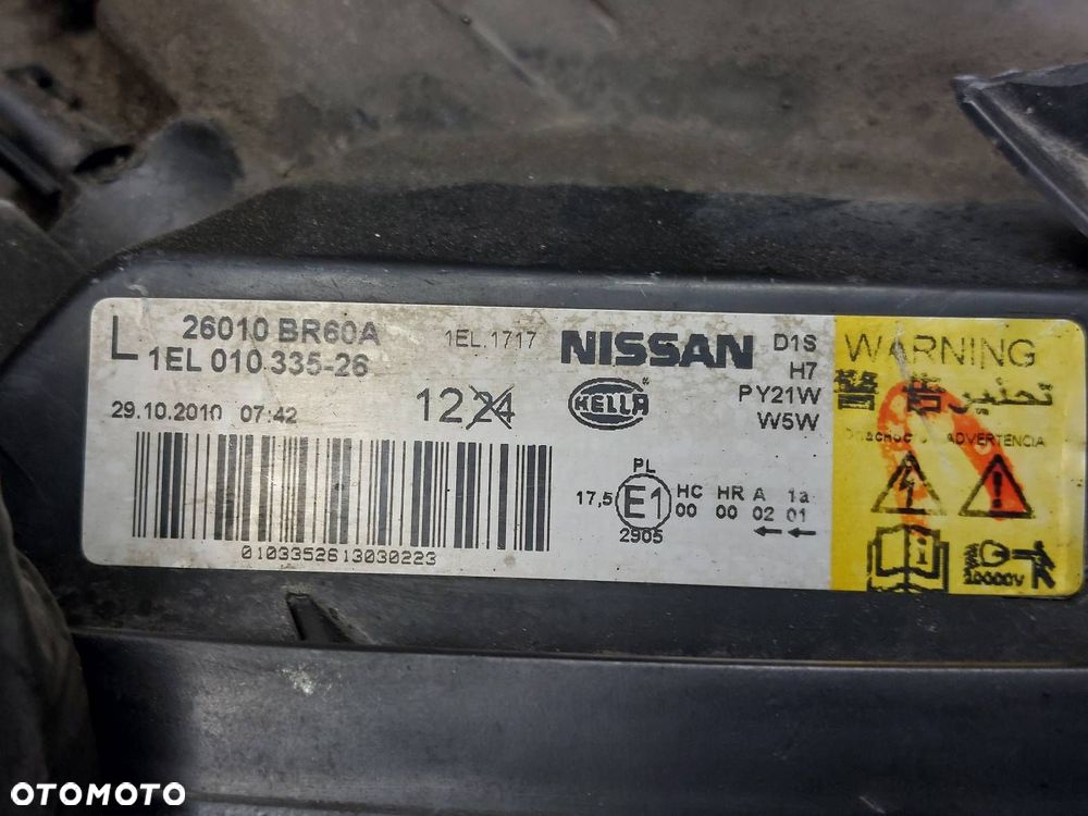 LAMPA PRAWY PRZÓD XENON QASHQAI+2 I LIFT J10 EU 26010BR60A 5DV009610-00 - 4