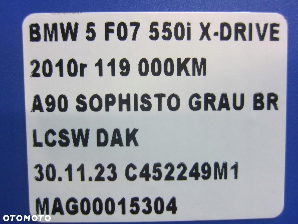 BMW F07 550i 535i ZWROTNICA PRAWA TYLNA WAHACZ PRAWY TYŁ 6780066 6796510 - 14
