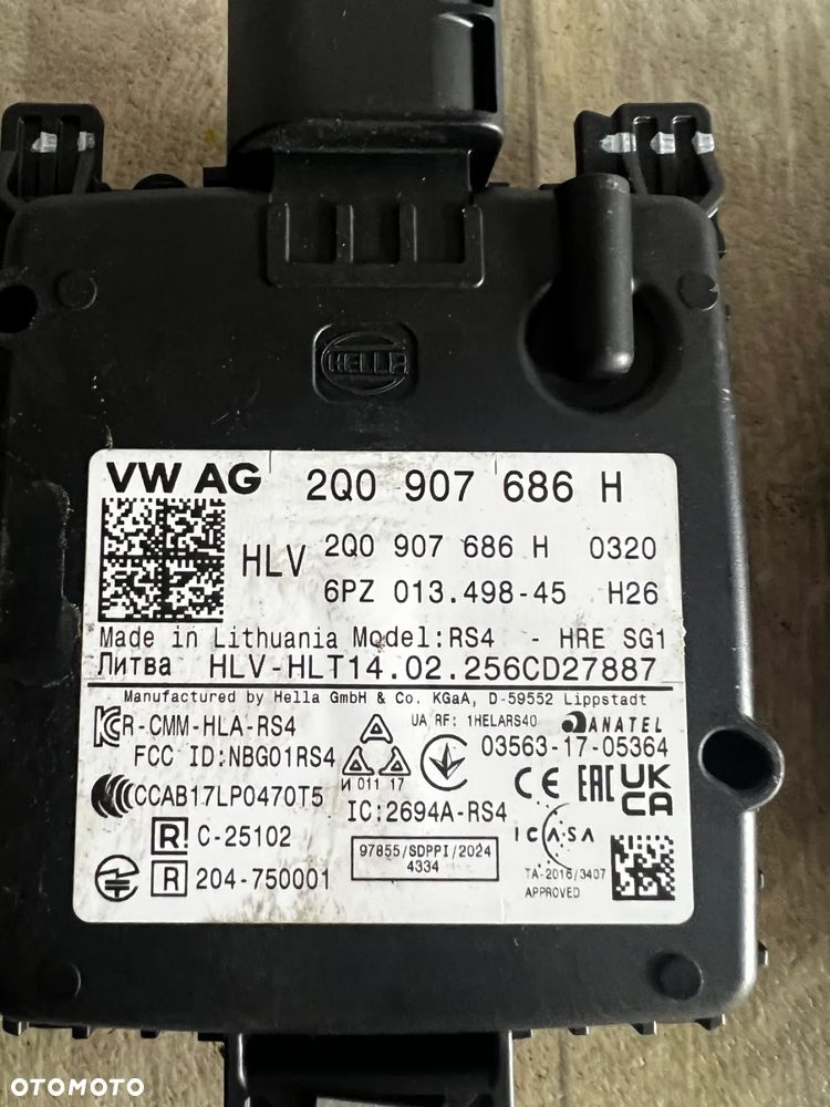 VW AUDI SKODA RADAR ASYSTENT PASA PRAWY LEWY 2Q0907685H 2Q0907686H - 4