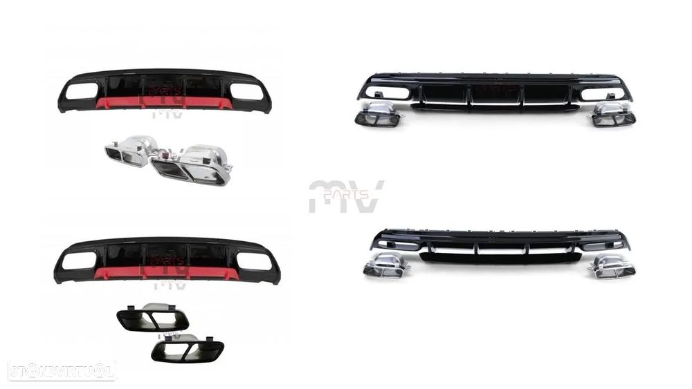 Difusor com Ponteiras Mercedes A W176 (2012 a 2018) - 4