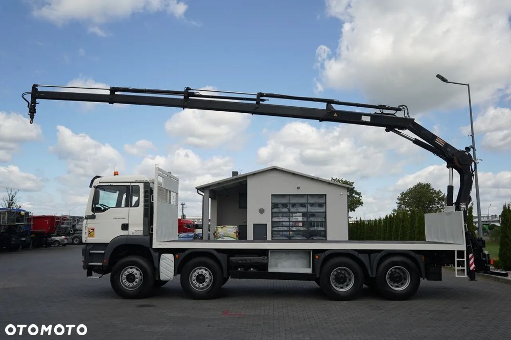 MAN TGA 35.360 /  PLATFORMA 8x4 + HDS HIAB 166 D-4 / MAX UDŹWIG: 4 600 KG /  ROTATOR / PILOT - 4