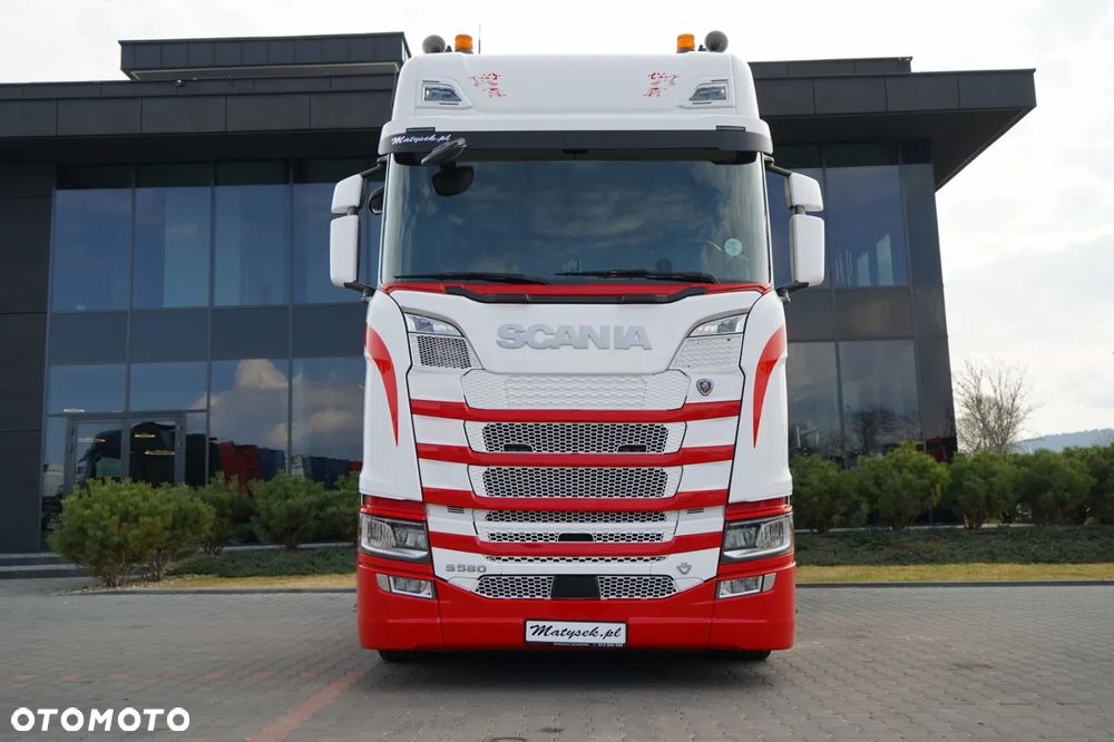 Scania S 580 / V8 / RETARDER / KLIMA POSTOJOWA / CAŁA NA PODUSZKACH / ALUFELGI  /  SKÓRY / OPONY 100% / - 6